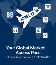 KRECO global compliance power adapter certifications UL CE TUV CCC