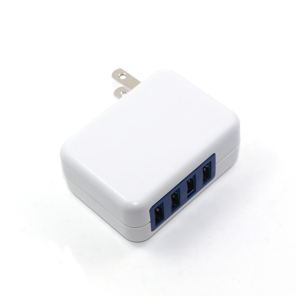 KRE-0503103,5V 3.1A 15.5W UL 4USB travel charger